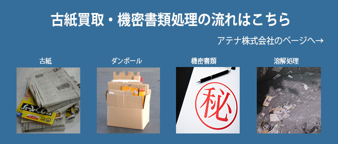 古紙買取・機密書類処理の流れはこちら